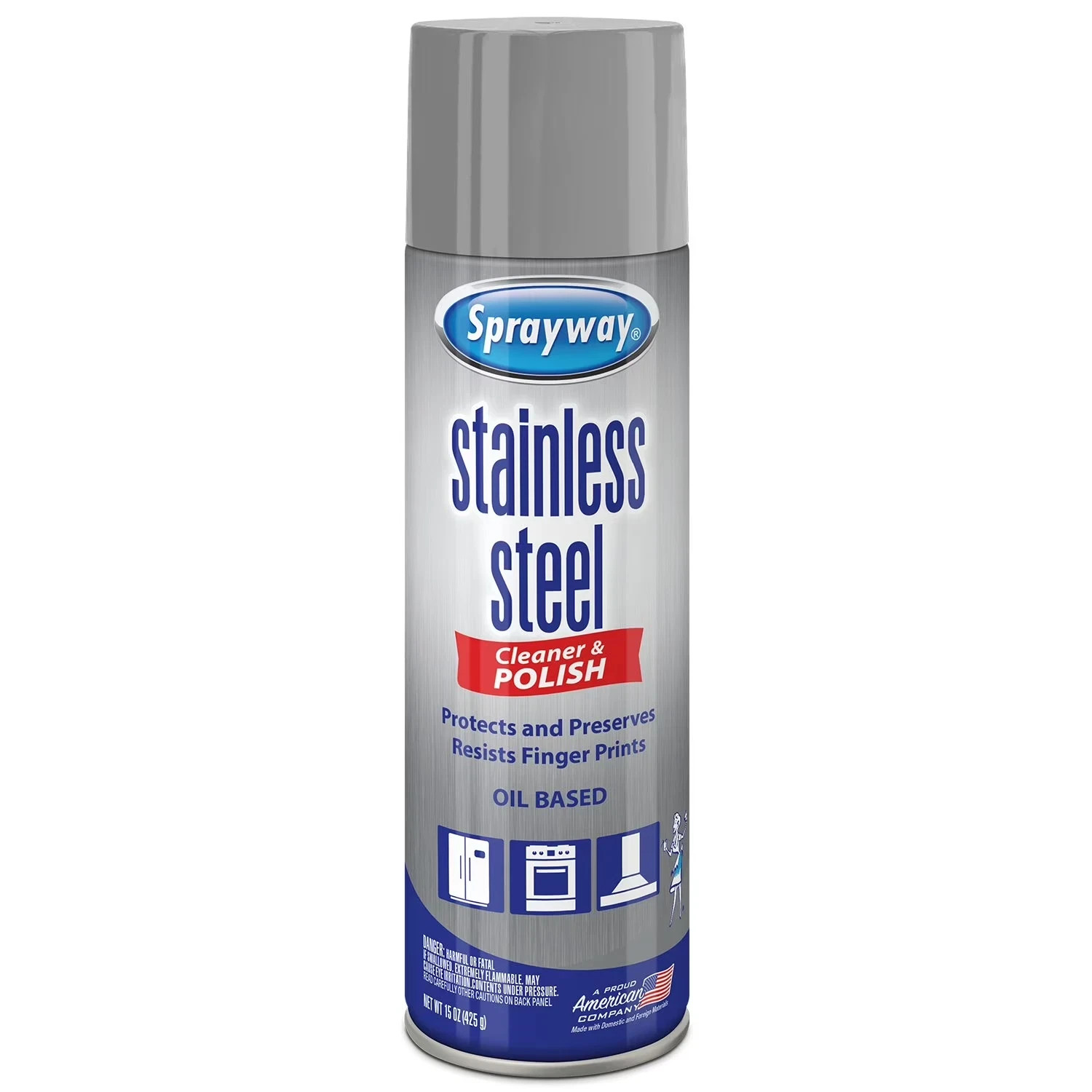 Sprayway Stainless Steel Cleaner and Polisher (15 oz, 6 pack.), SEALED PACK