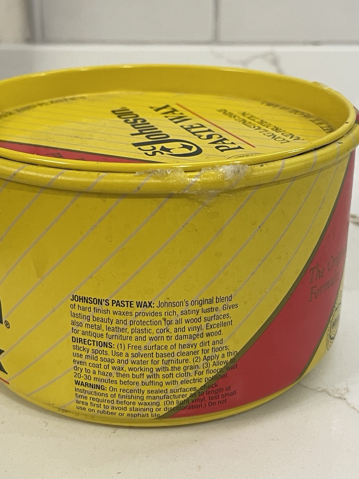 SC Johnson Paste Wax Original Formula Shine Protection 16 oz 1 lb 100% New