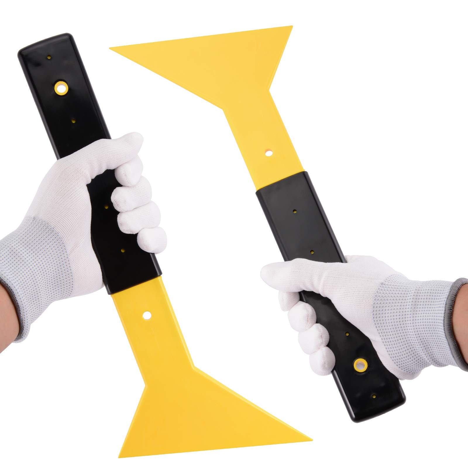 Window Tint Squeegee Long Handle Scraper Tool Triangle Slim Foot Tinting Sque…