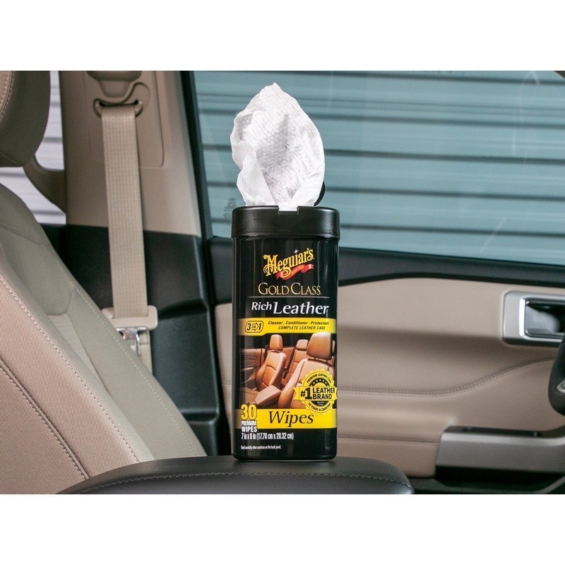 Leather Cleaner Conditioner Wipes Cleans Protects Nourishes 25 Count Non Linting