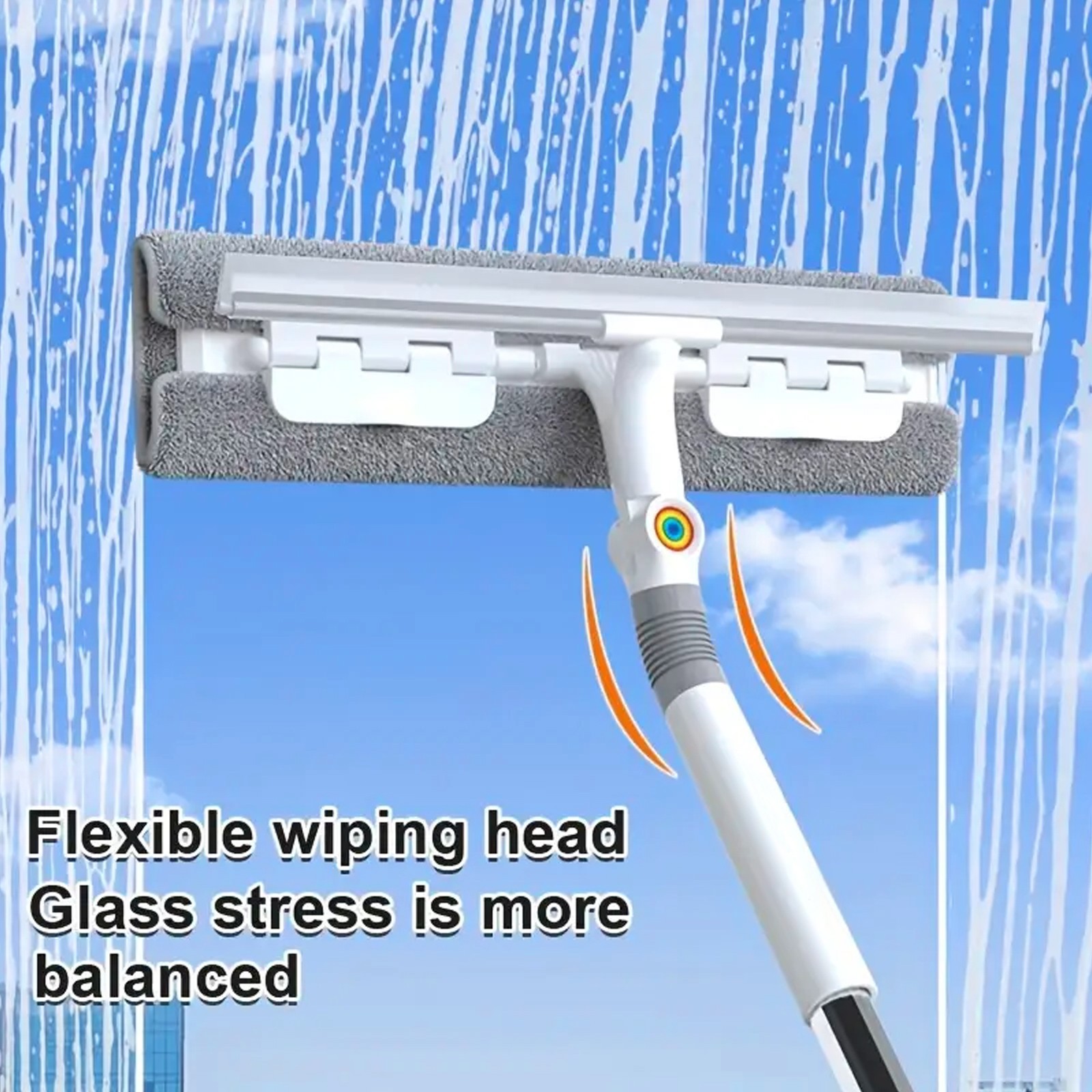 52″ Extendable Window Squeegee Cleaner Long Handle Car Cleaning Window Glass