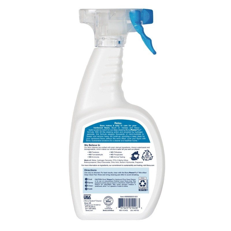 Unscented Hardwood Floor Deep Cleaner Spray – 32 fl oz