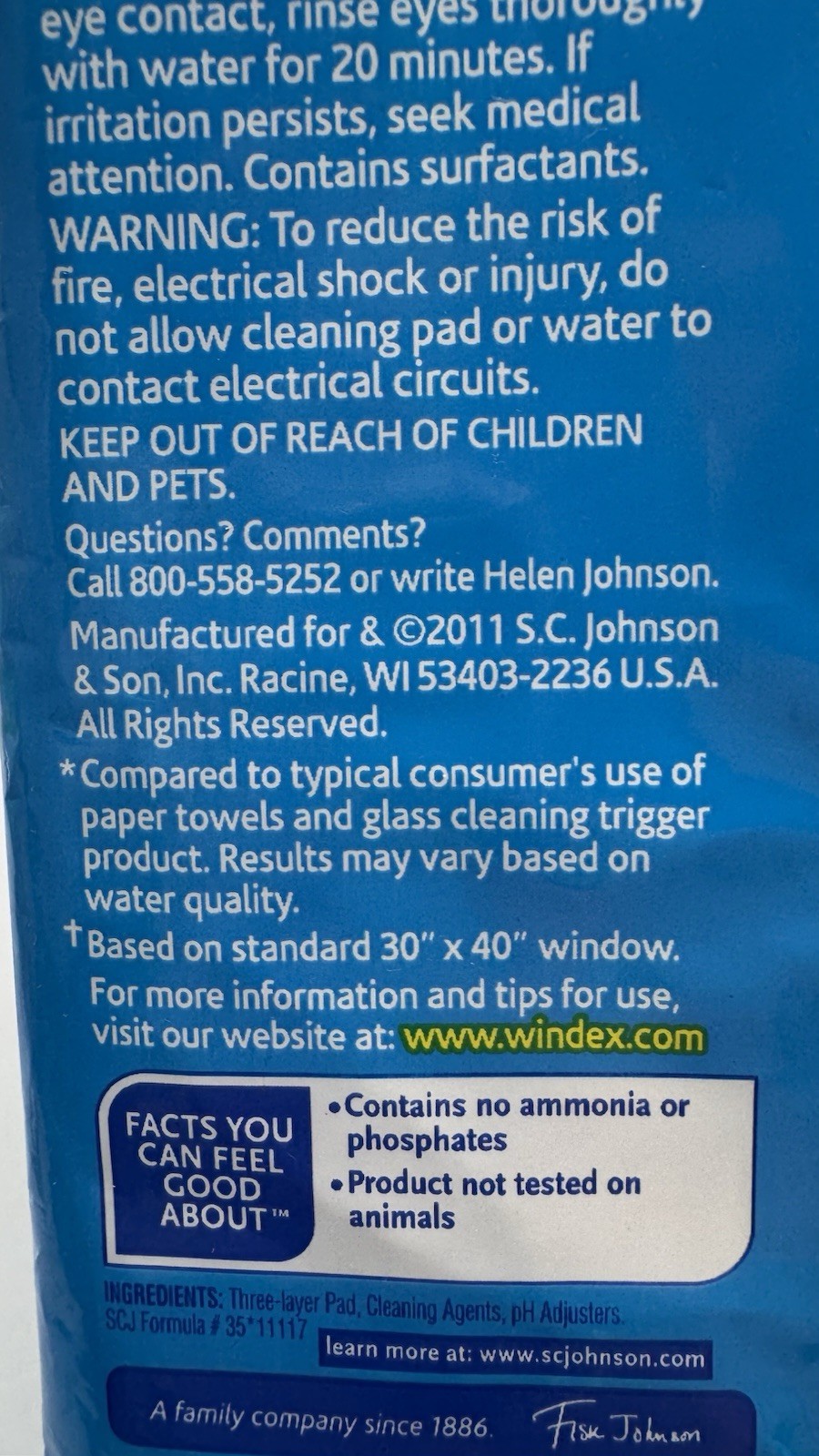 Windex Outdoor Refill Cleaning Pad Windows 1 Pk 2 Pads Discontinued NOS 2011