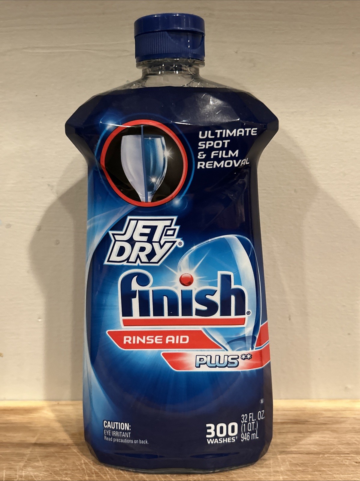 NEW Jet Dry Finish Rinse Aid Plus Dishwasher Ultimate Spot & Film Removal 32 FL