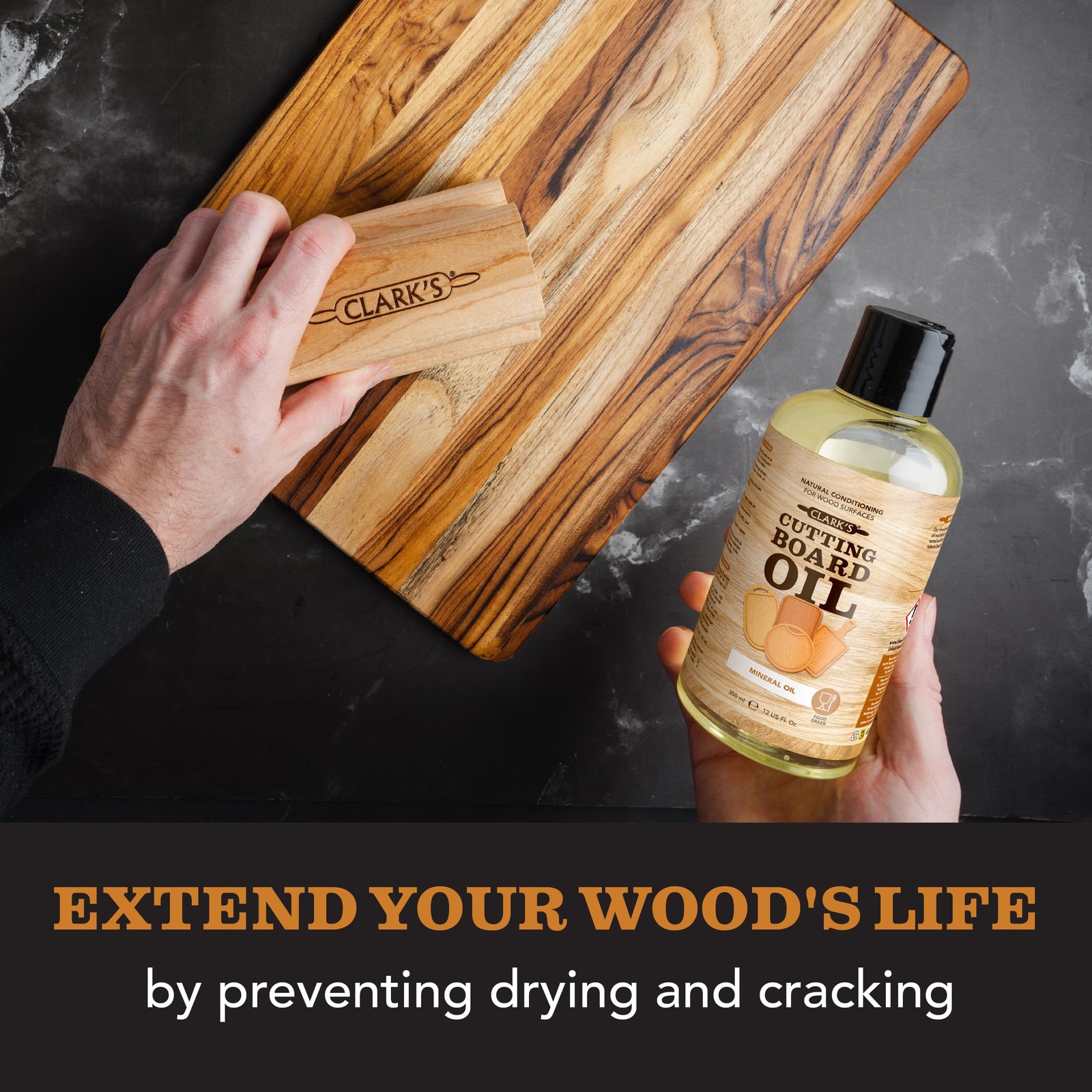 Mineral Oil 12oz – Food Grade Wood Conditioner, Cutting Board & Knife Lubricant