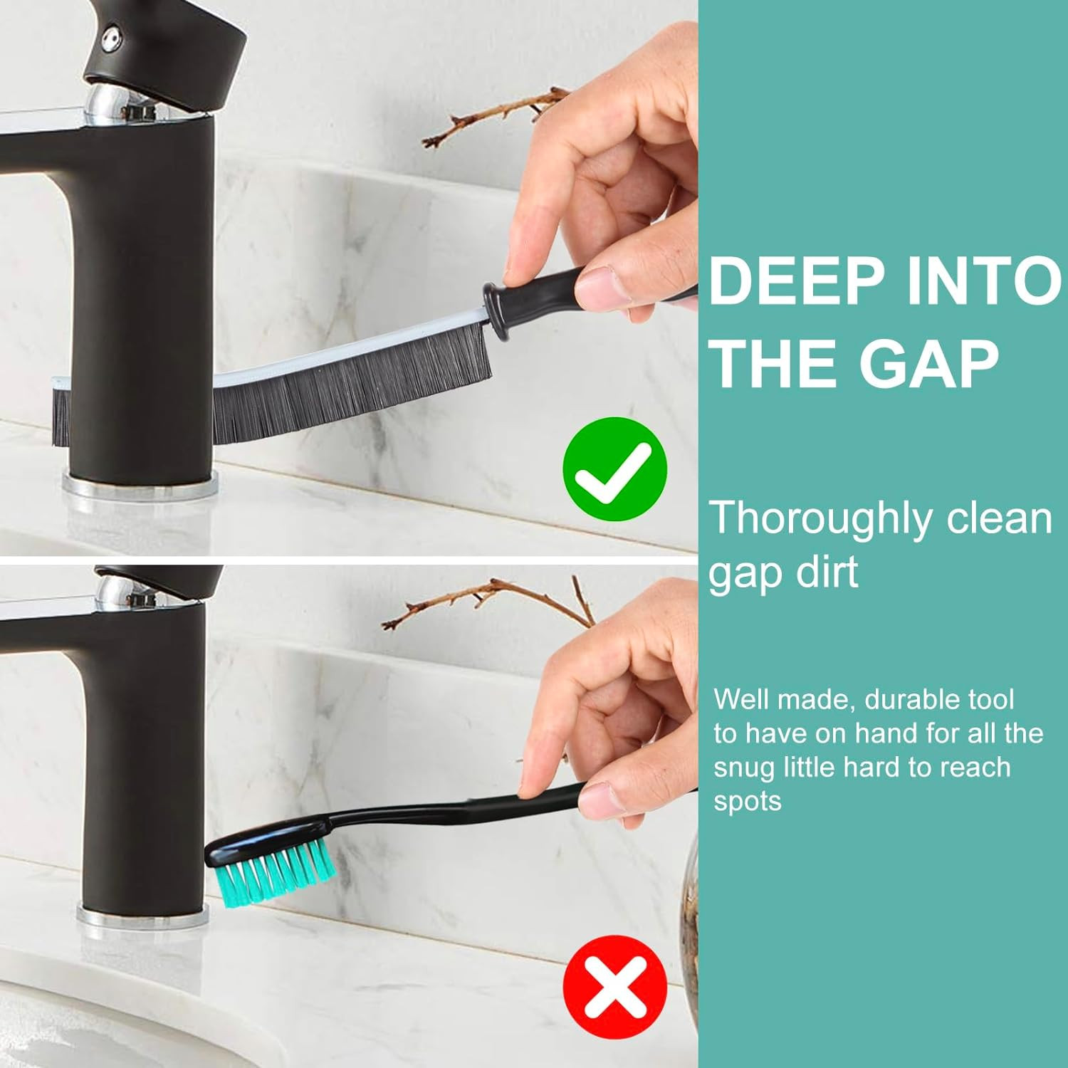 Crevice Cleaning Brush，Hard-Bristled Grout Brush，2026 New Multifunctional Gap Cl