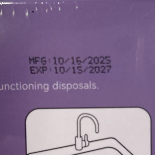 Foaming Garbage Disposal Cleaner Deodorizer 24 Tablets 1 Year 10/5/2027
