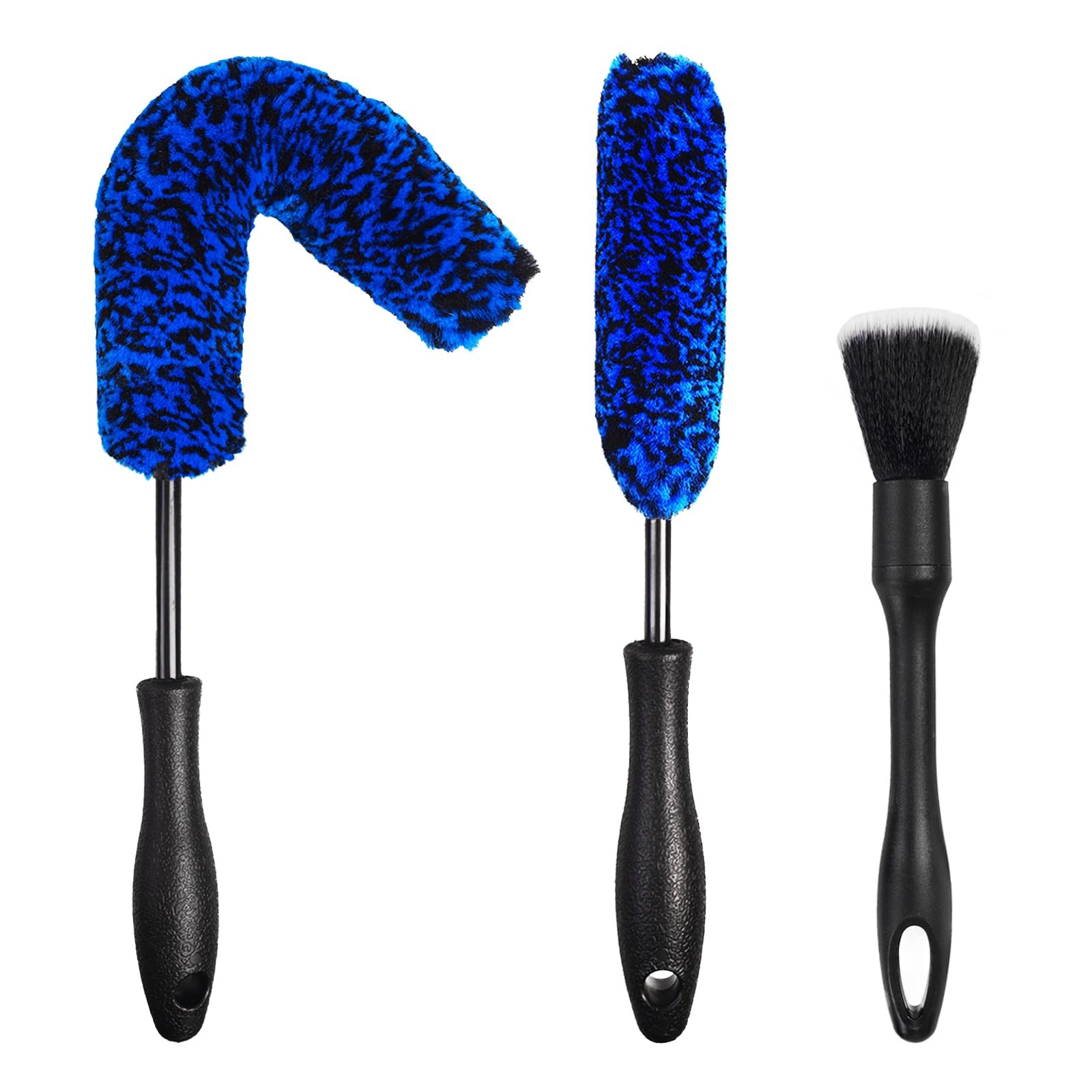 3PCS Wheel Brush Kit for Cleaning Wheel and Tire, Wheel and Rim Brush