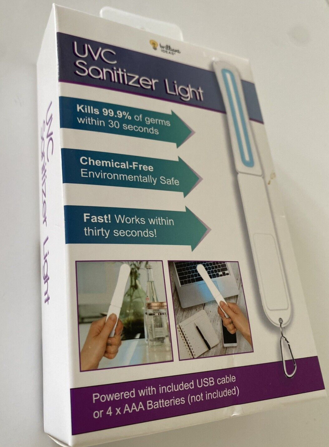 UVC Sanitizer Light- Kills 99.9 of Germs within 30 seconds -USB powered