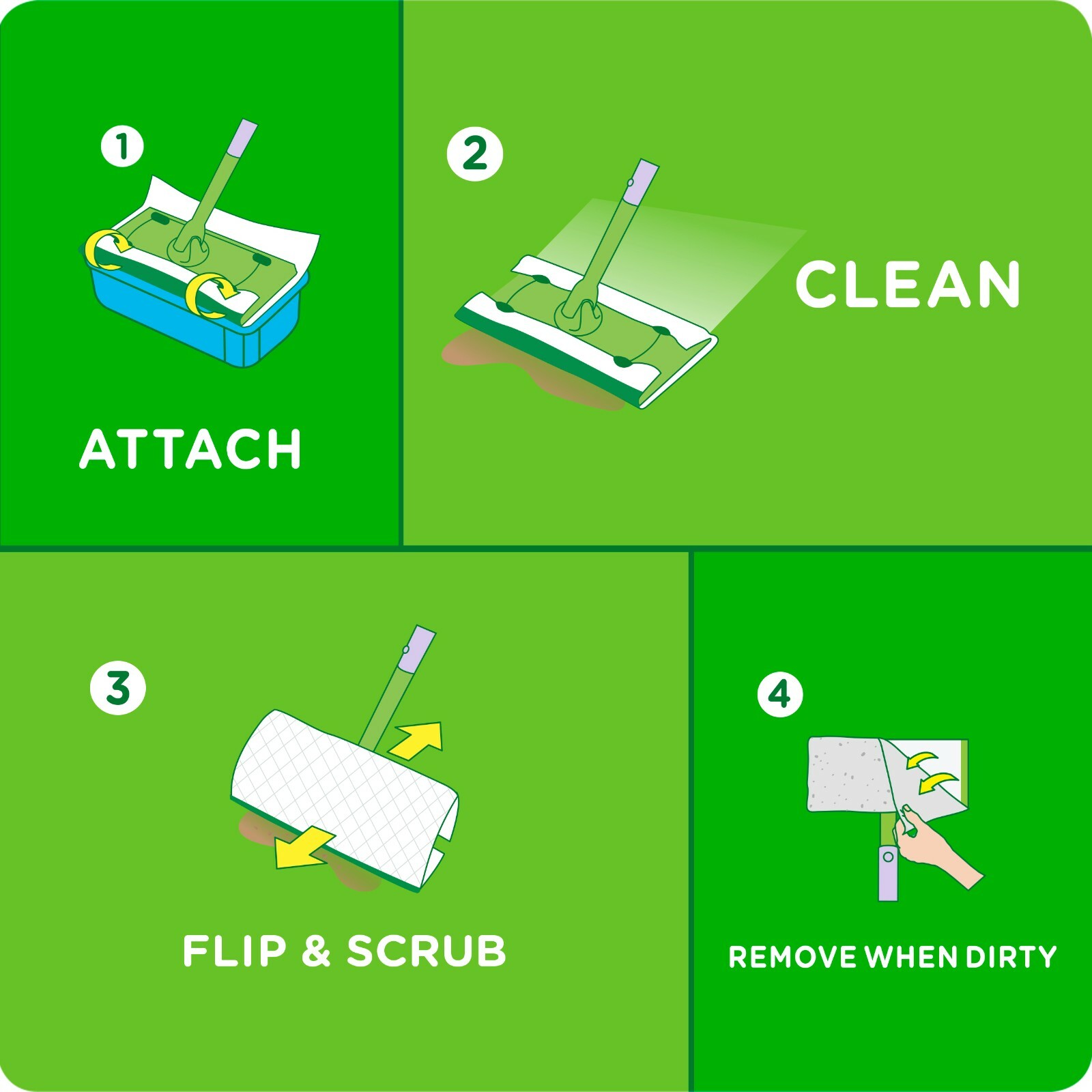 (24-Pack) SWIFFER ~ Floor WET MOPPING CLOTH Pad Refills ~ Febreze Fresh LAVENDER
