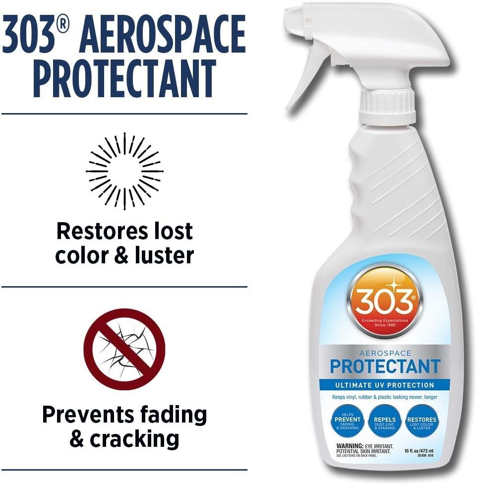 16 oz 303 Protectant Spray – Non-Greasy UV Defense for Vinyl & Plastic, 6 Pack