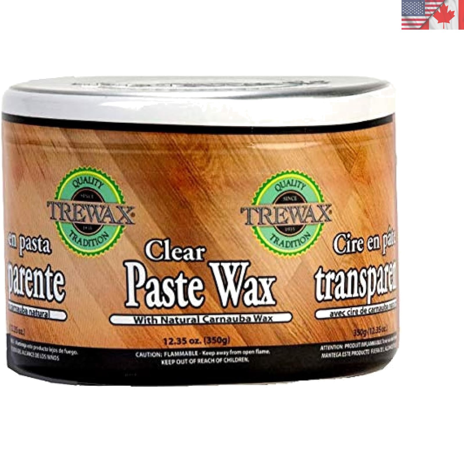 Clear Paste Wax with Carnauba – 12.35oz for Marble, Granite & Floors