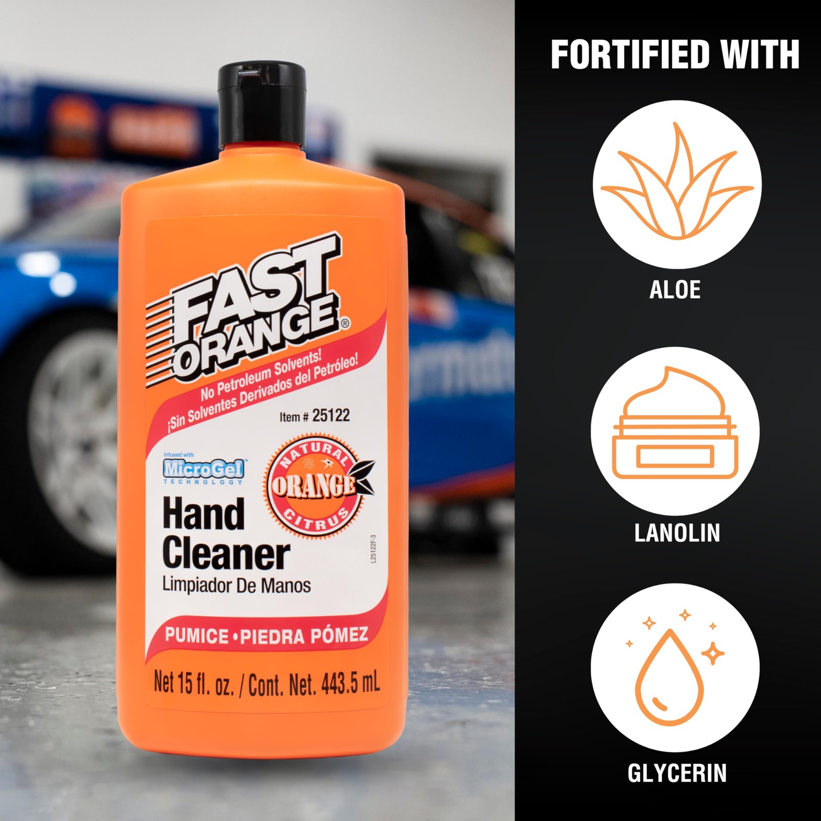 Permatex Fast Orange Pumice Lotion Hand Cleaner 15 Fl Oz Natural Citrus Formula