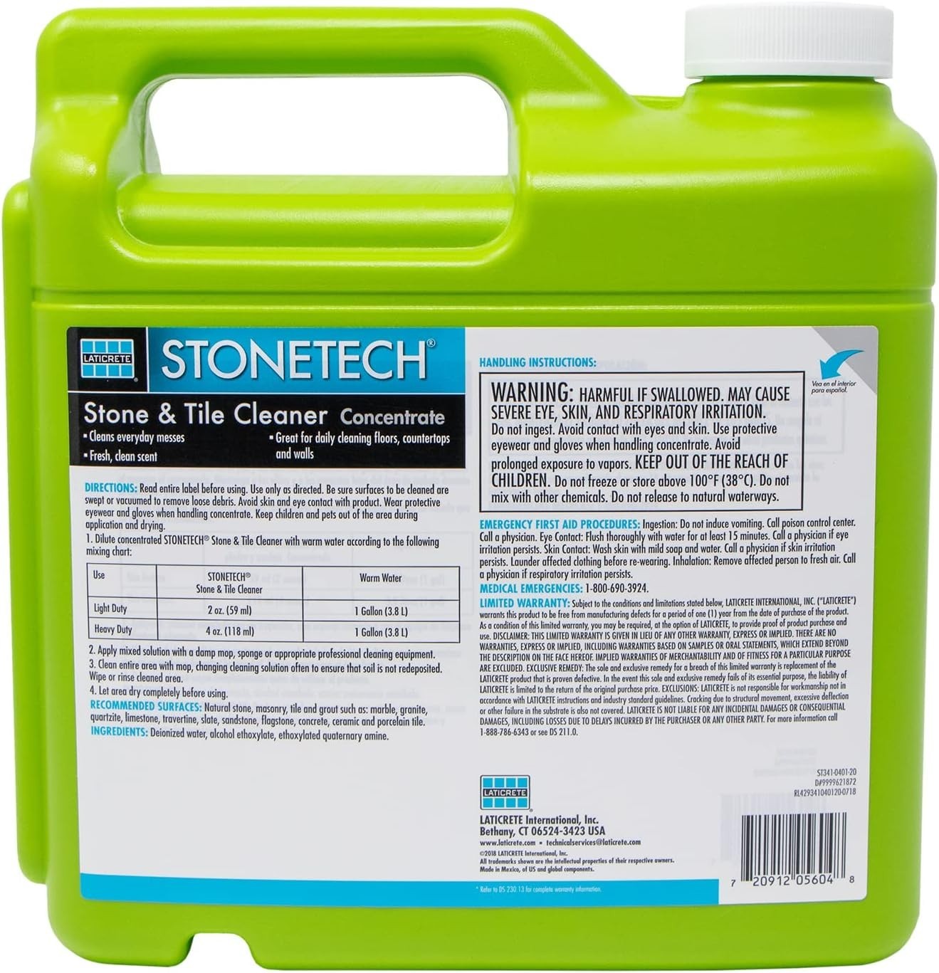 Stone Tile Cleaner 1 Gallon 3.8L .