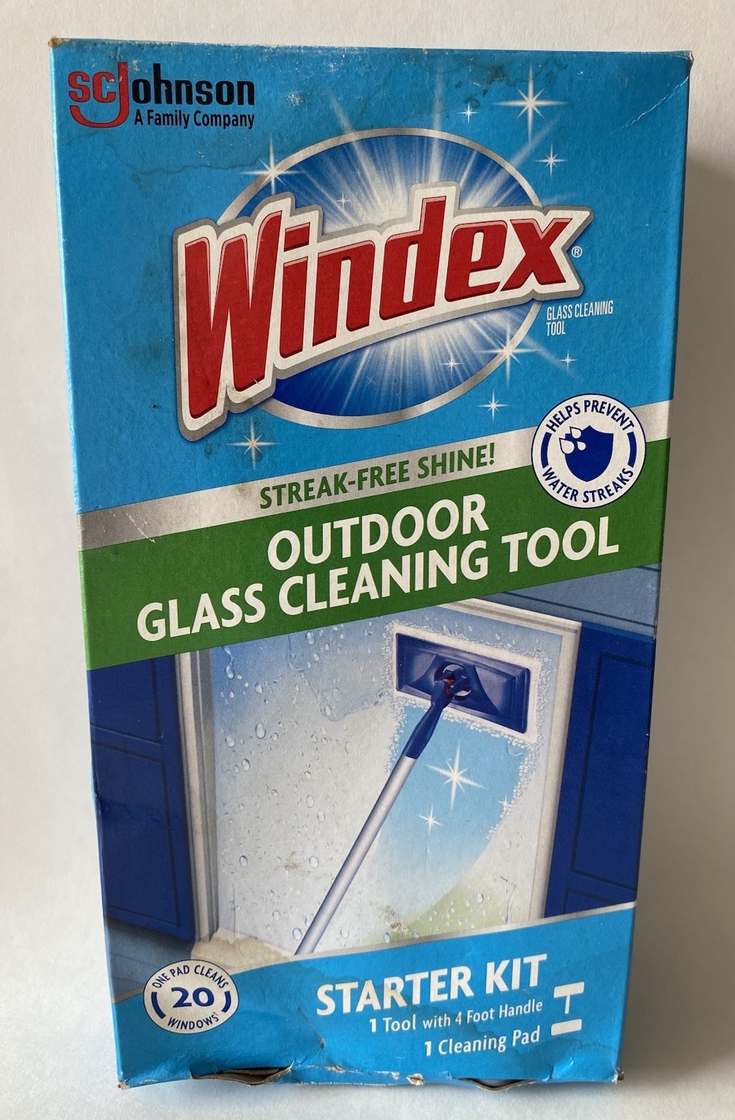 Windex Outdoor All In One Glass Window Cleaner Tool Starter Kit NEW Sealed Box