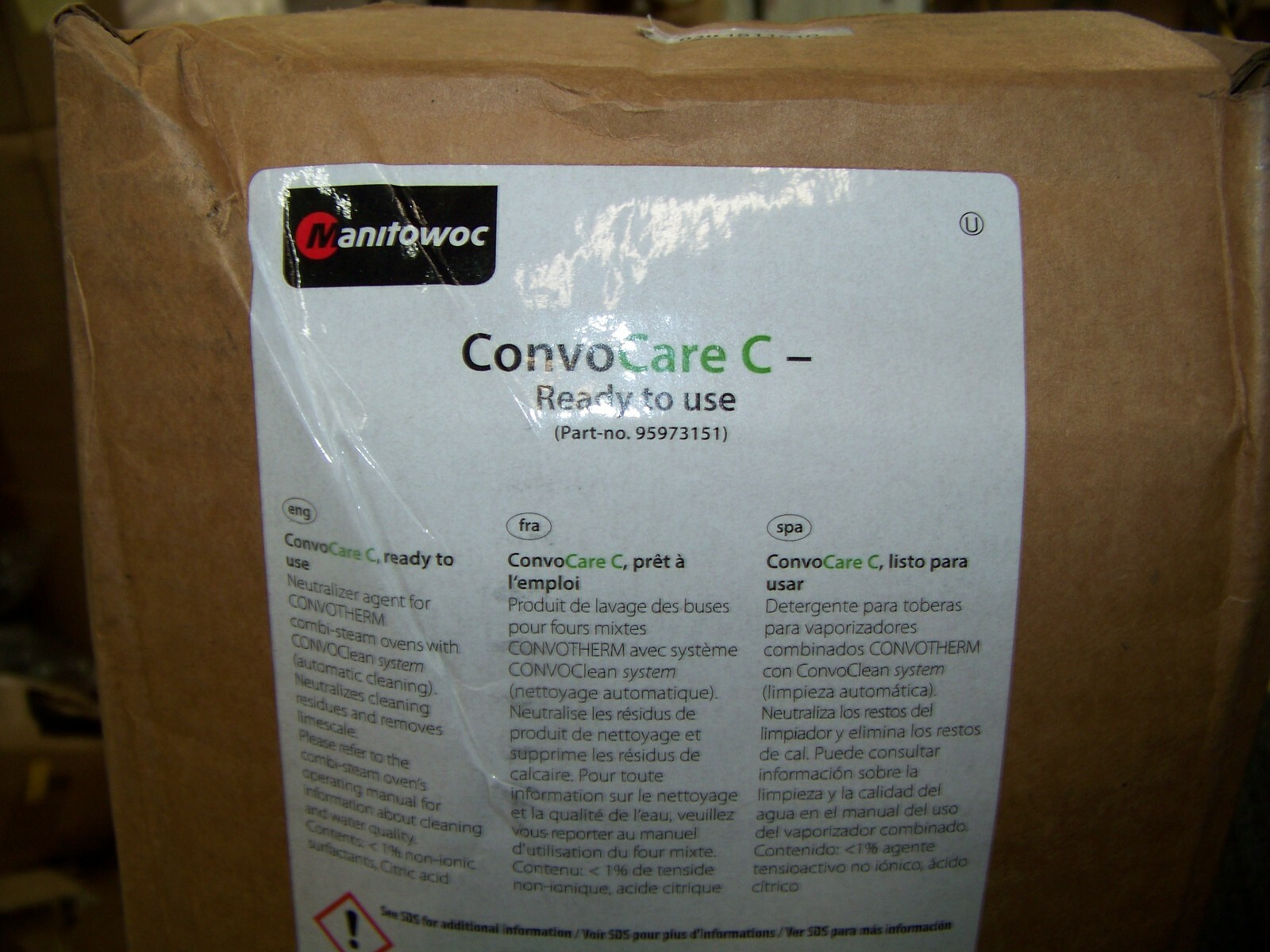 Manitowoc Convo Care C – Ready to Use, 2.5 Gallon 95973151 New
