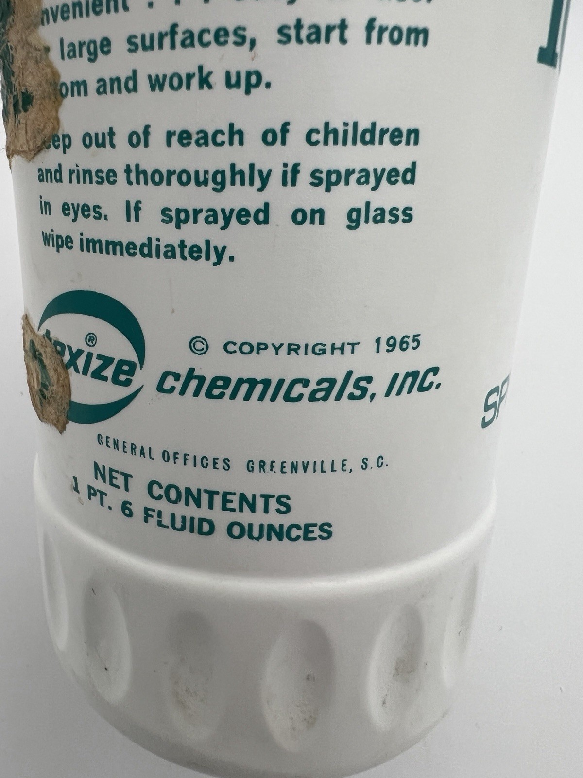 VTG 1967 Fantastik All Purpose Cleaner Spray Bottle 1 Pint Movie TV Prop 60s