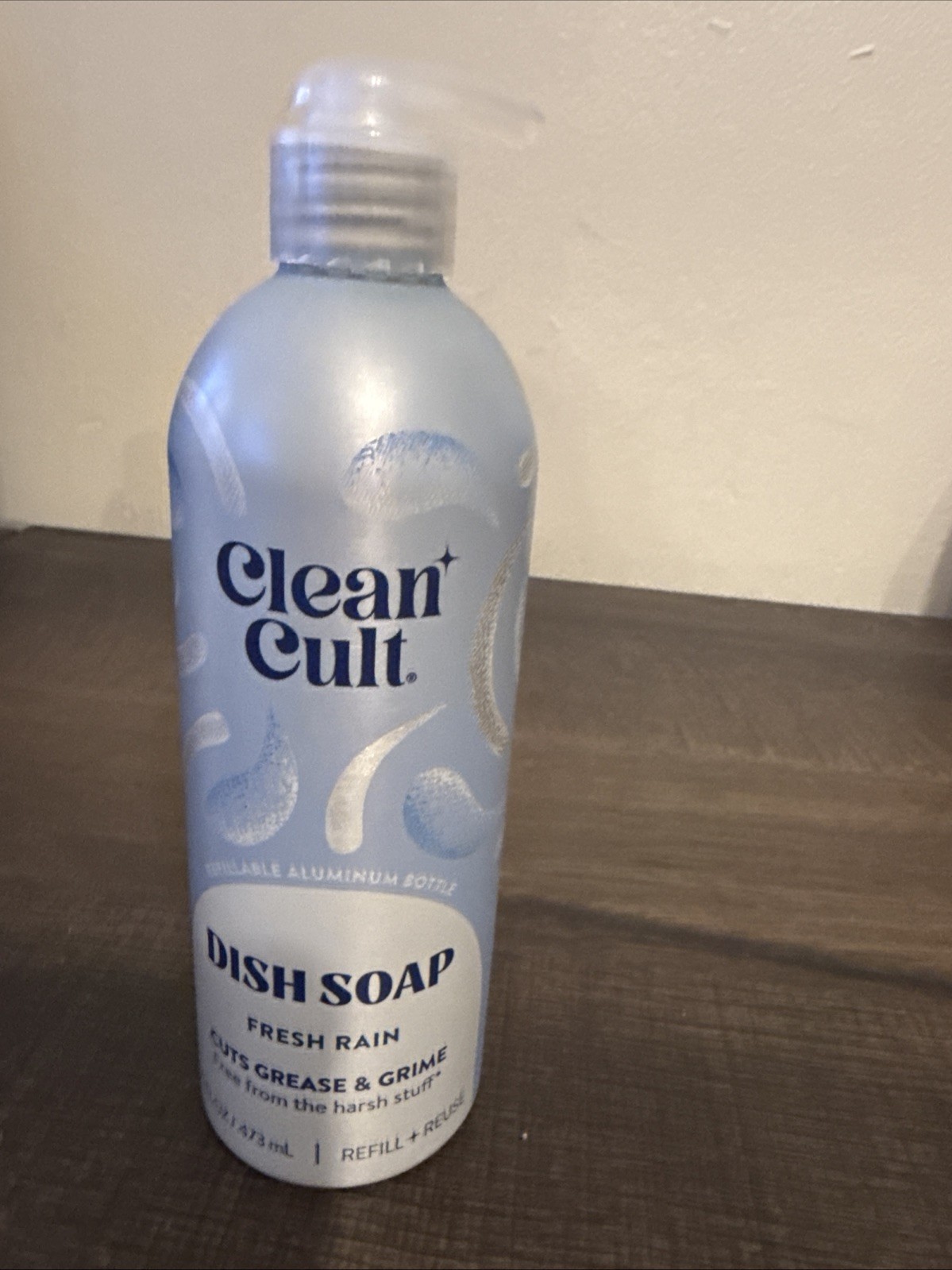 2-CLEAN CULT DISH SOAP 16 OZ CAN EACH-FRESH RAIN & LEMON VERBENA-BOTH NEW