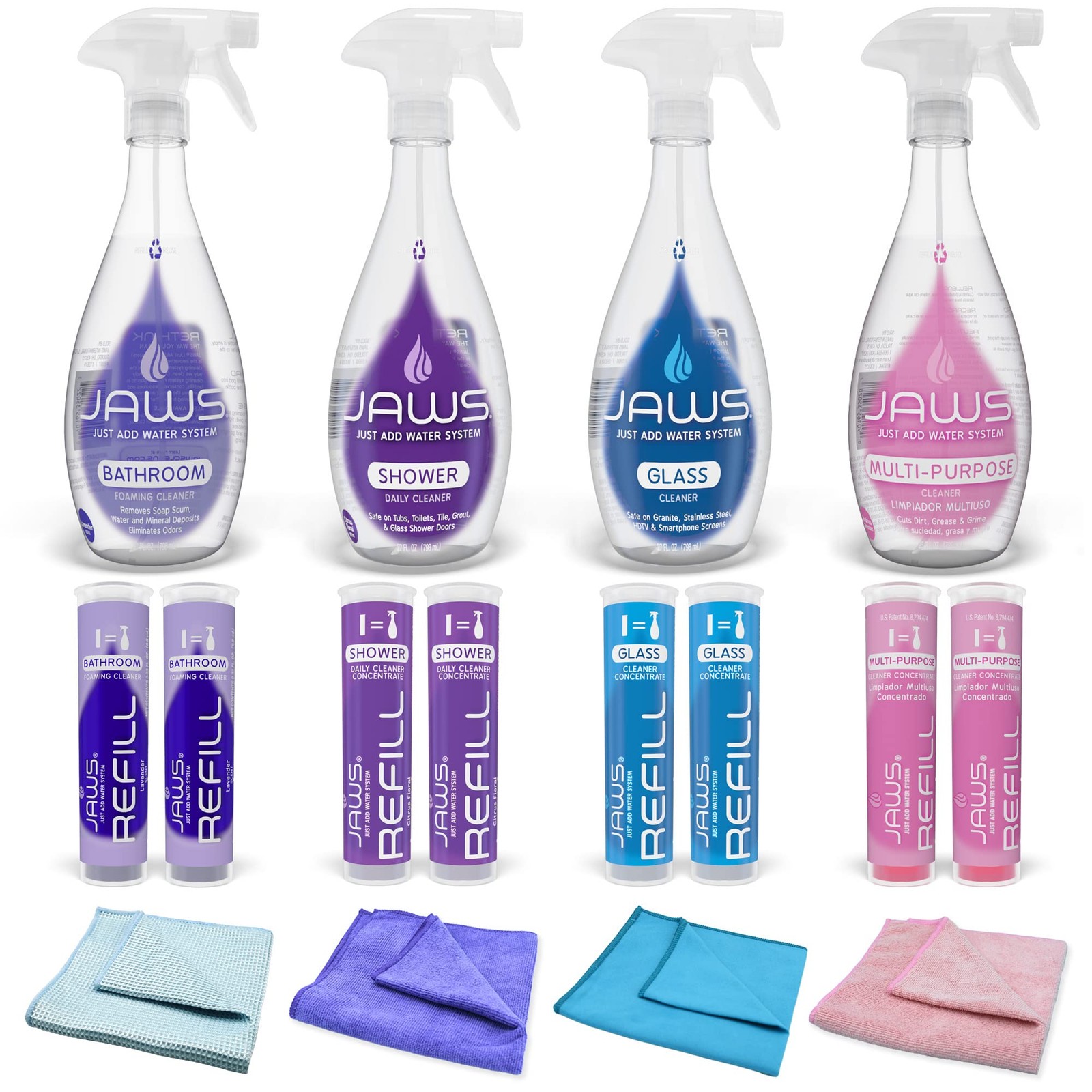 Bathroom Cleaning Kit. Refillable Cleaning Supplies.