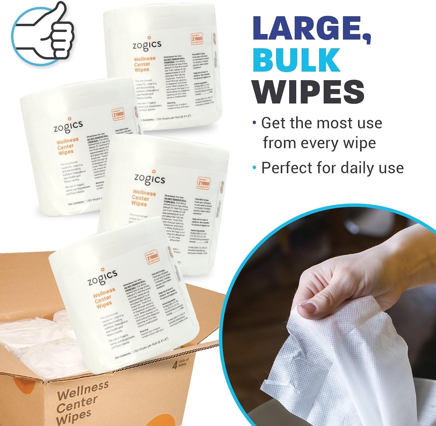 Fresh Scented 4600 Count Gym Wipes – Multi-Surface Cleaner for Fitness Centers