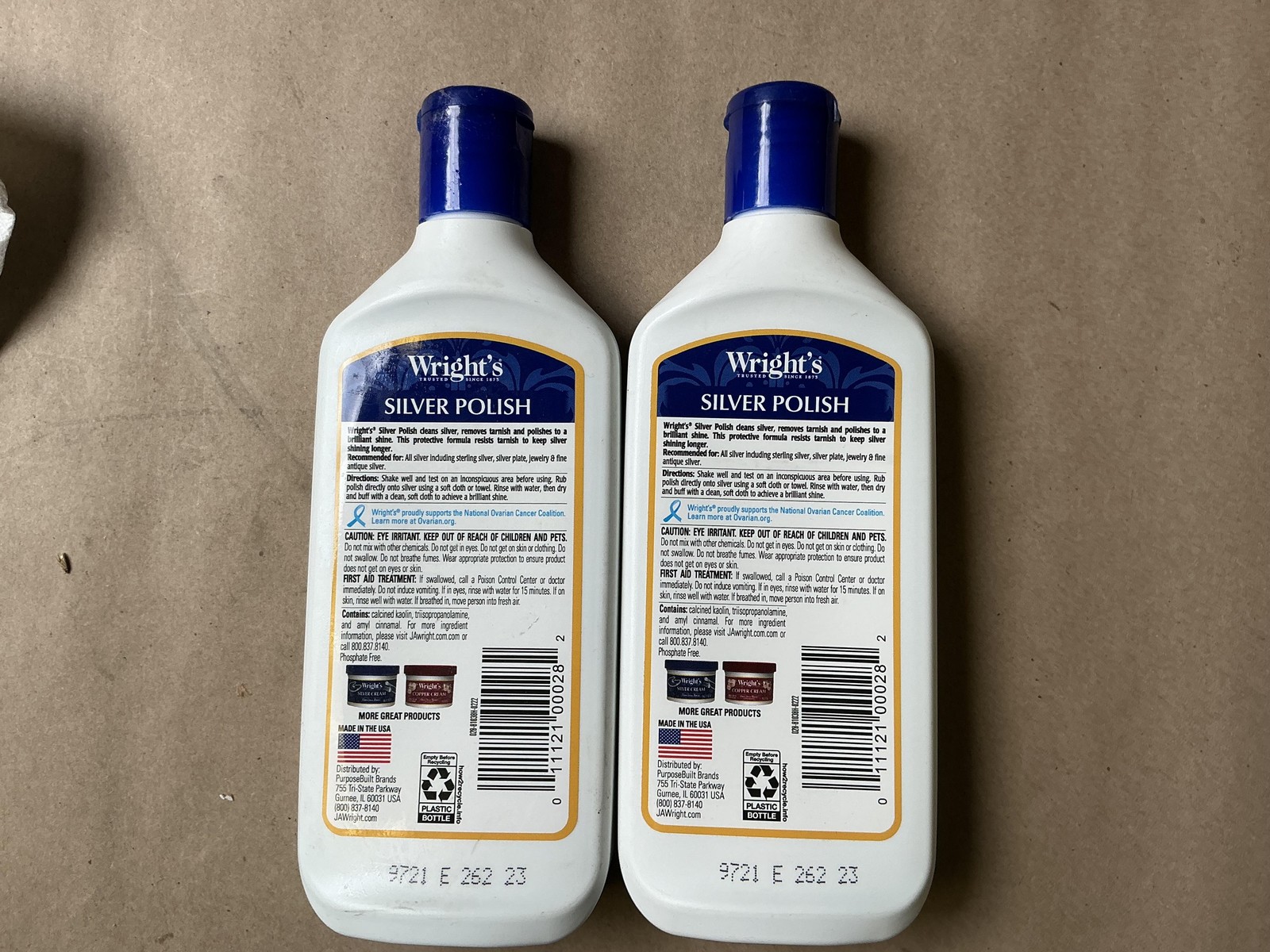 Wright’s Silver Polish 7 Fl Oz Lot Of 2 Cleans Shines Protects Tarnish