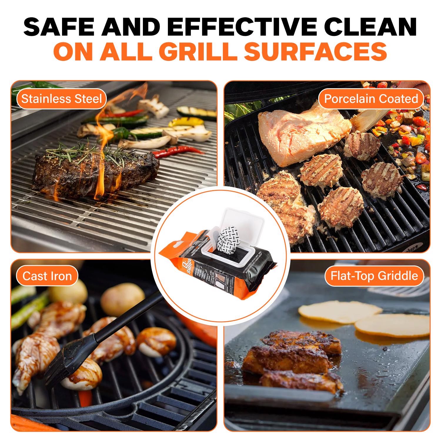 Proud Grill Q-Swiper Grill Cleaner 8 in. L X 6 in. W 40 pc