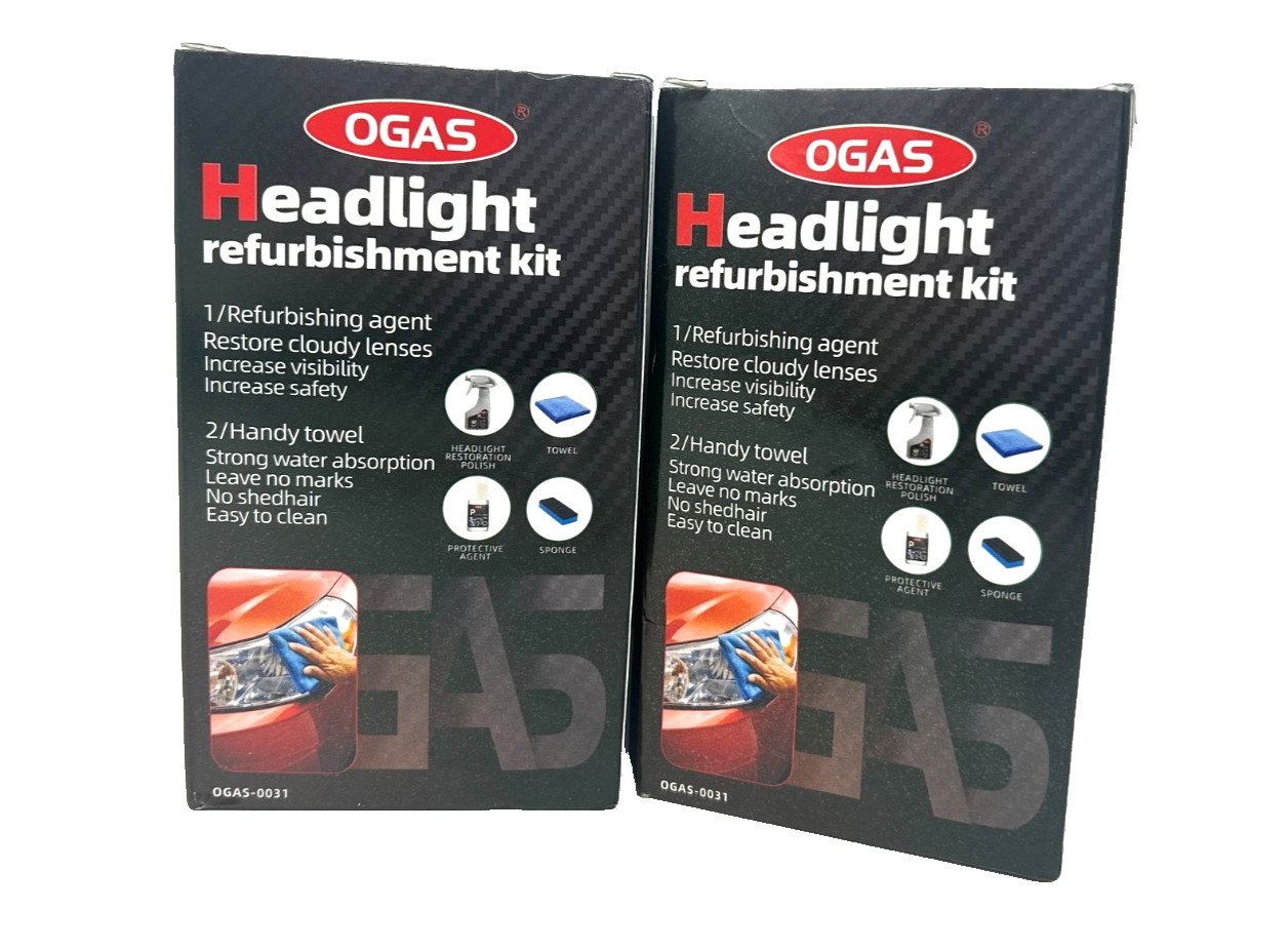 OGAS Headlight Cleaning Kit, (2 Packs)