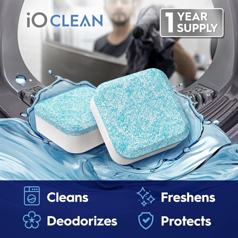 Washing Machine Cleaner Tablets Deep Clean Descaler Unscented Odor Control New