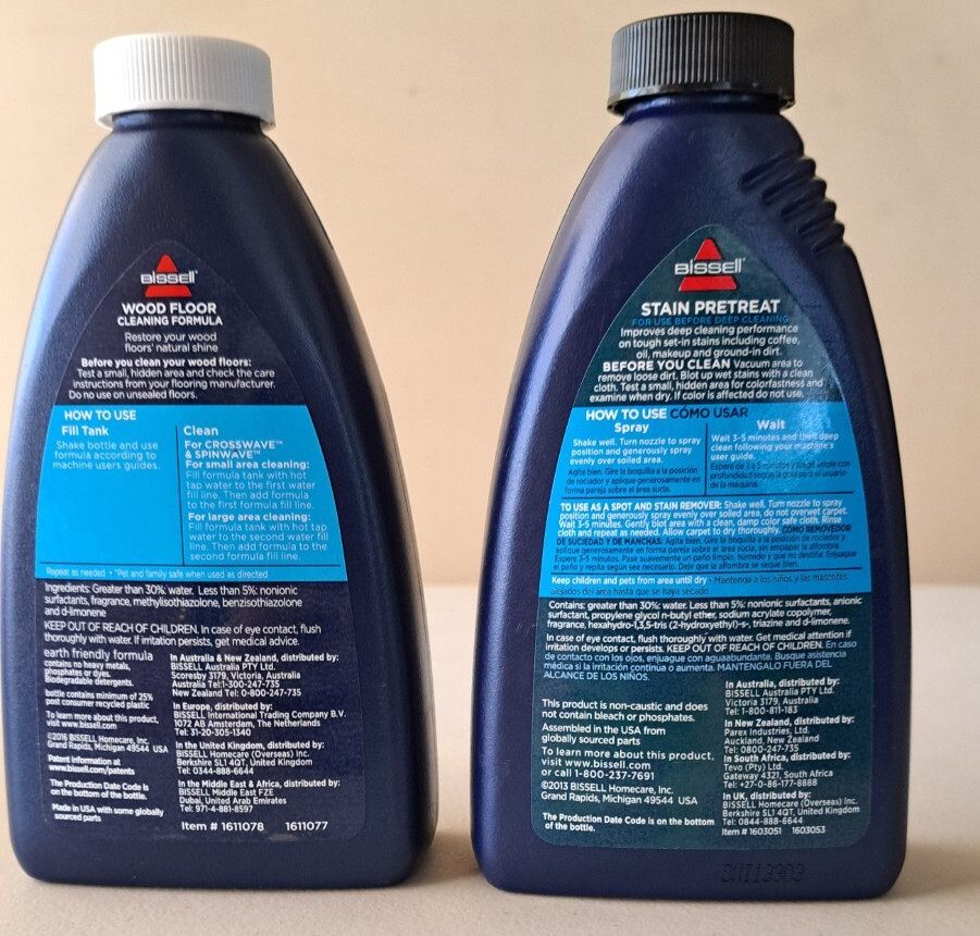 3‑PC Bissell Cleaner Set Professional Wood Floor & Stain Pretreat 8oz