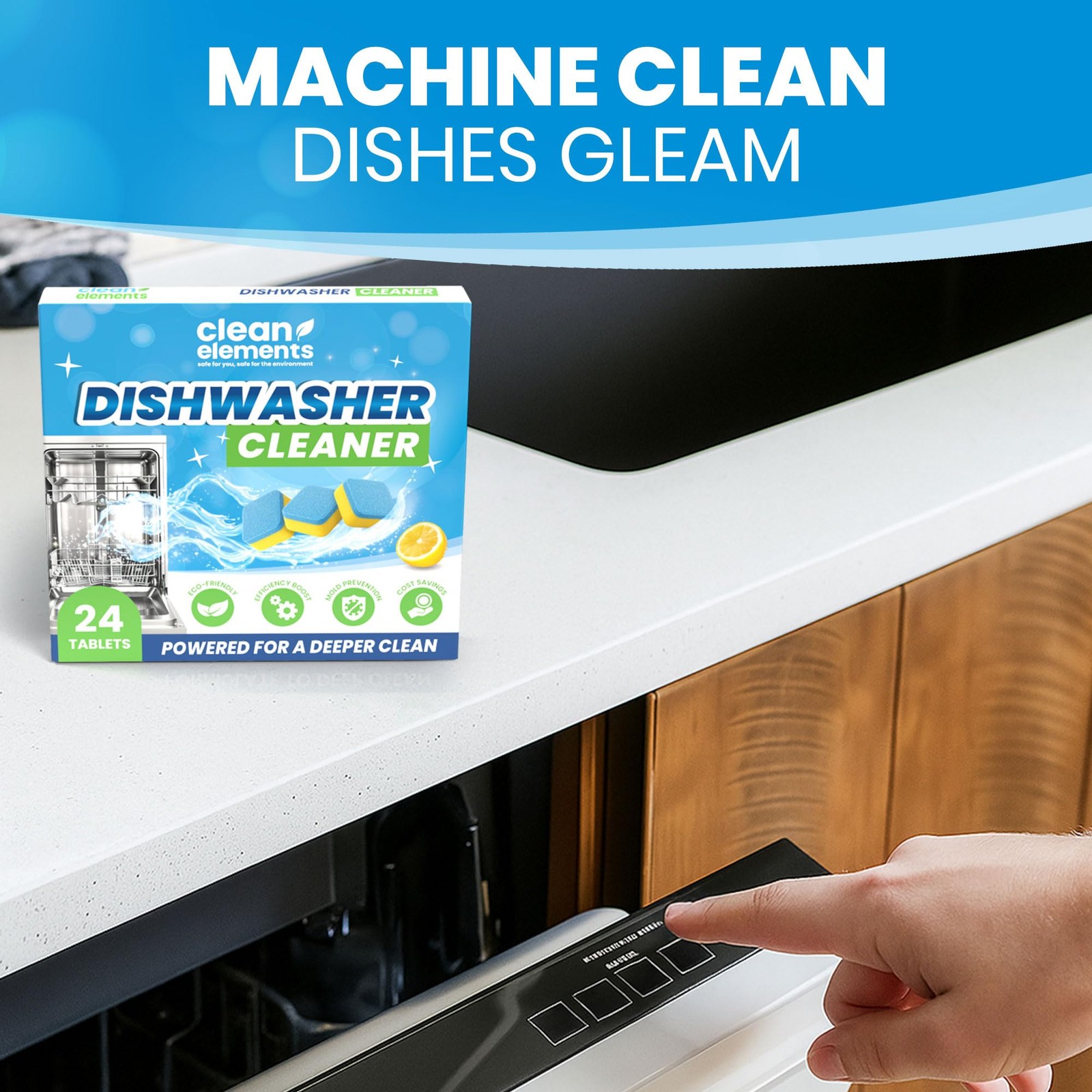 Dishwasher Cleaner Tablets & Deodorizer – 24 Pack (12 Month Supply) Deep Clea…