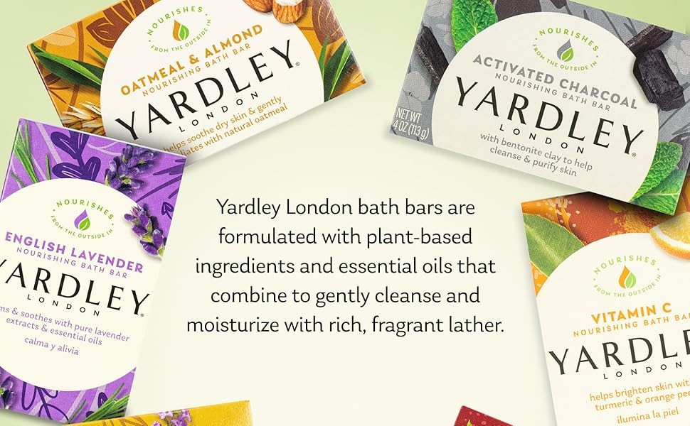 Yardley London English Lavender Naturally Bath Bar, 4 ounce