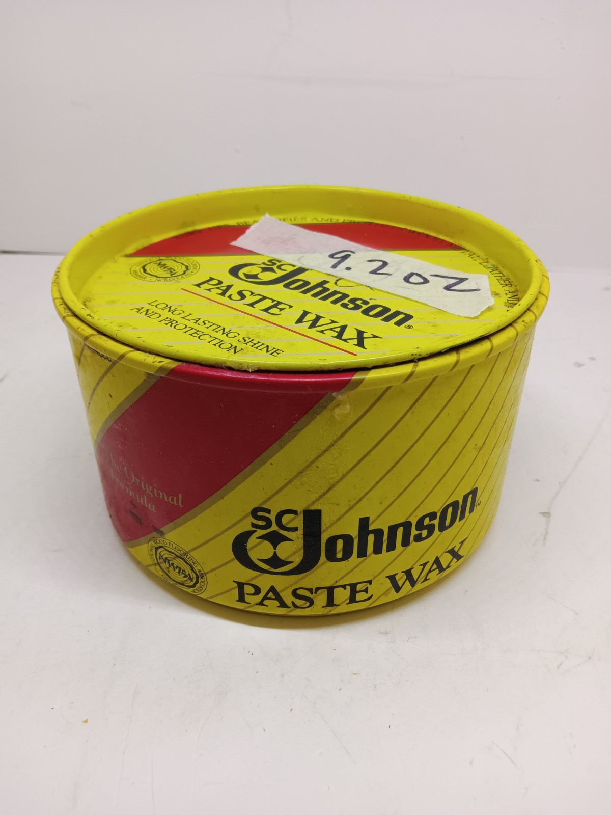 SC Johnson Paste Wax 16oz Can Shine & Protect Pre-Owned Discontinued Empty Can