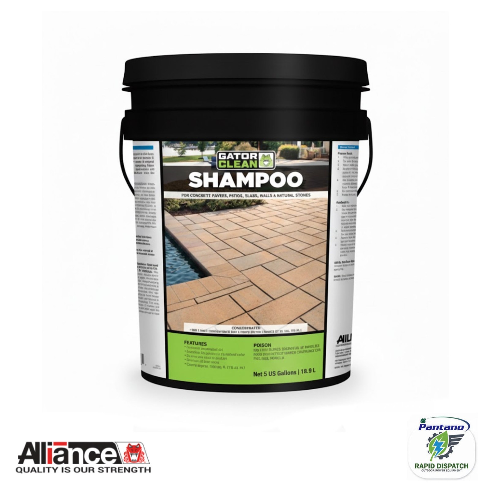 Gator Shampoo Paver & Natural Stone Cleaner | Alliance Bulk Concentrate 5 Gallon