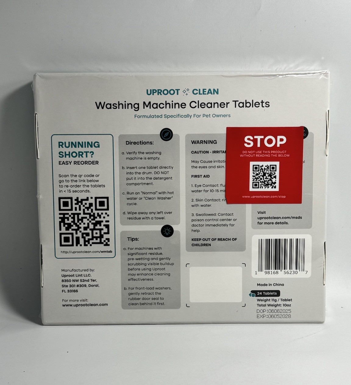 Washing Machine Cleaner Tablets 24 Pack Washer Cleaner Pet Odor Uproot