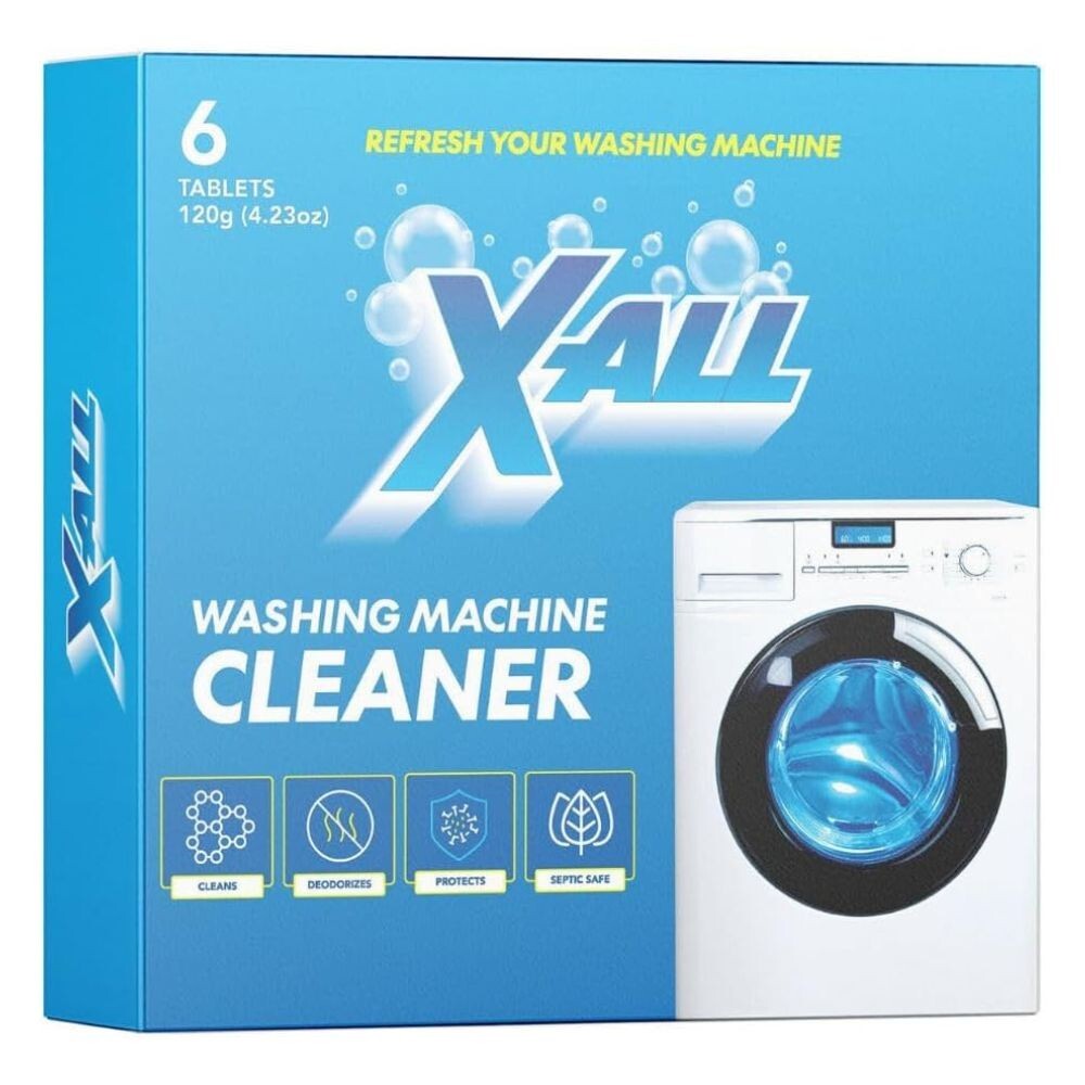 X-ALL Washing Machine Cleaner, 6 Deep Cleaning Tablets Washer Cleaner Deodorizer