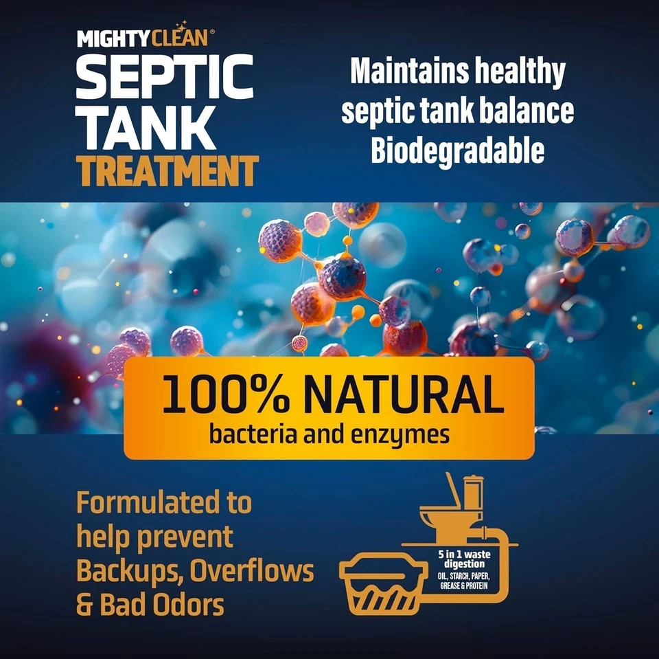 Septic Tank Treatment – 12 Pods, 1 Year Supply – RV Toilet Treatment – Dissolvab