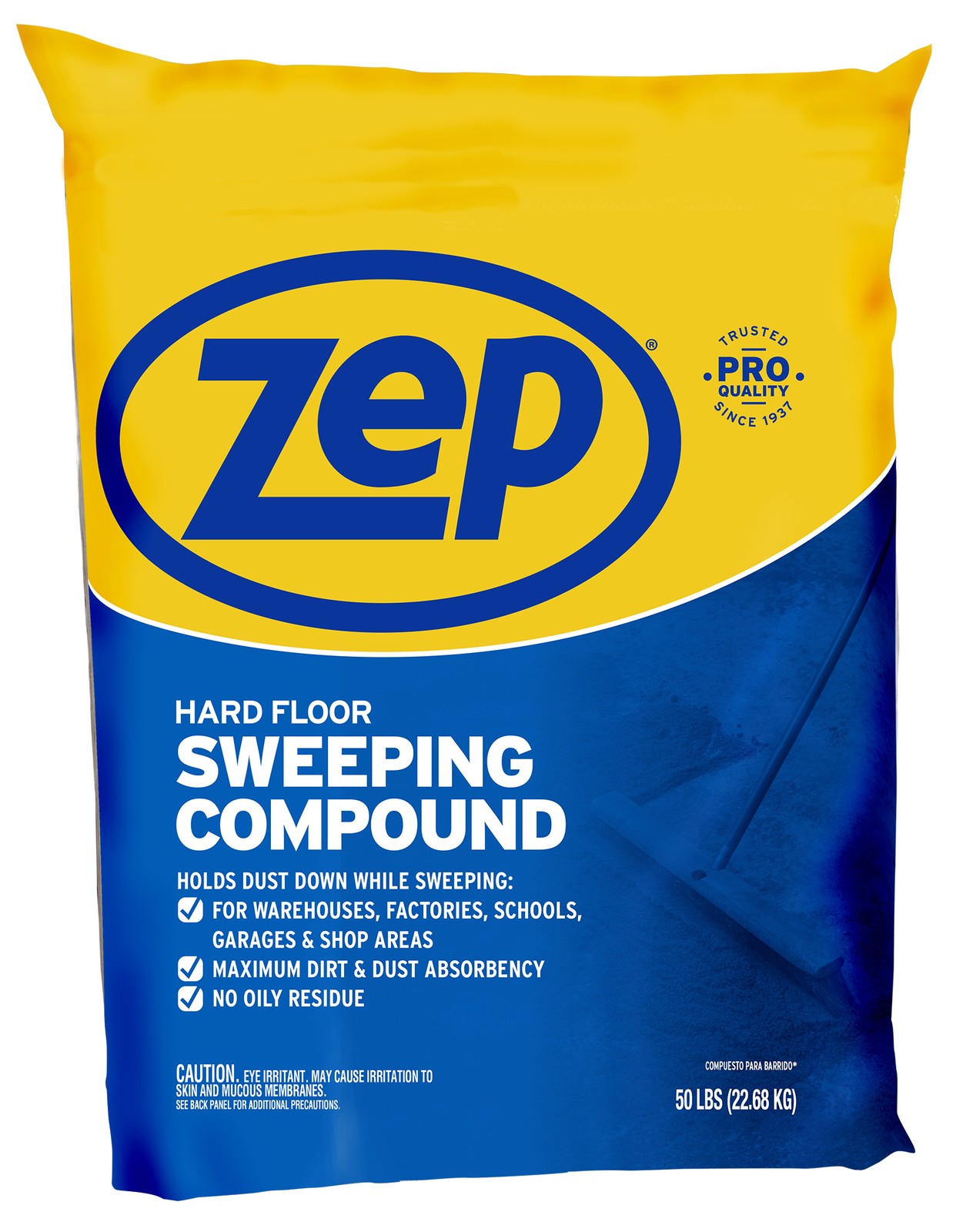 ZEP Hard Floor Sweeping Compound – 50 lb HDSWEEP50 – Holds Dust Down