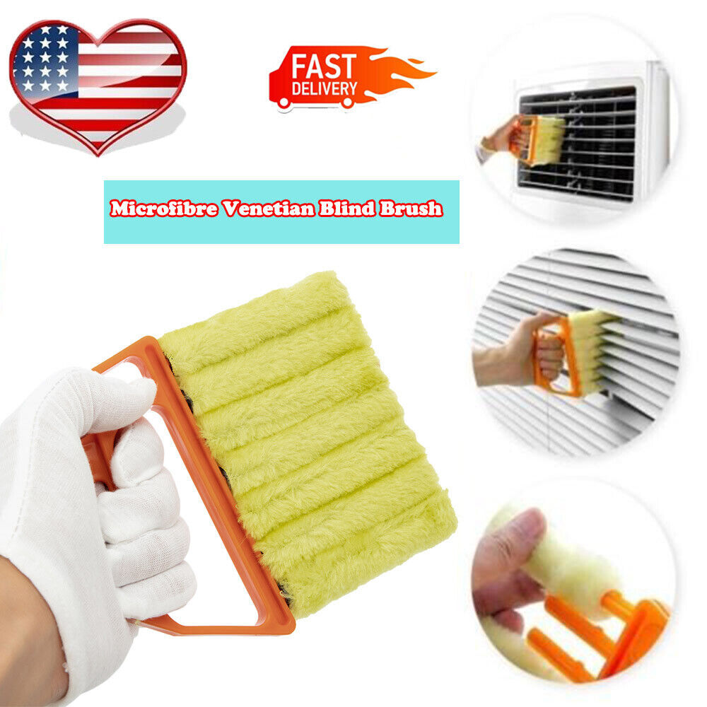 Microfibre Venetian Blind Brush Window Air Conditioner Duster Dirt Clean Cleaner