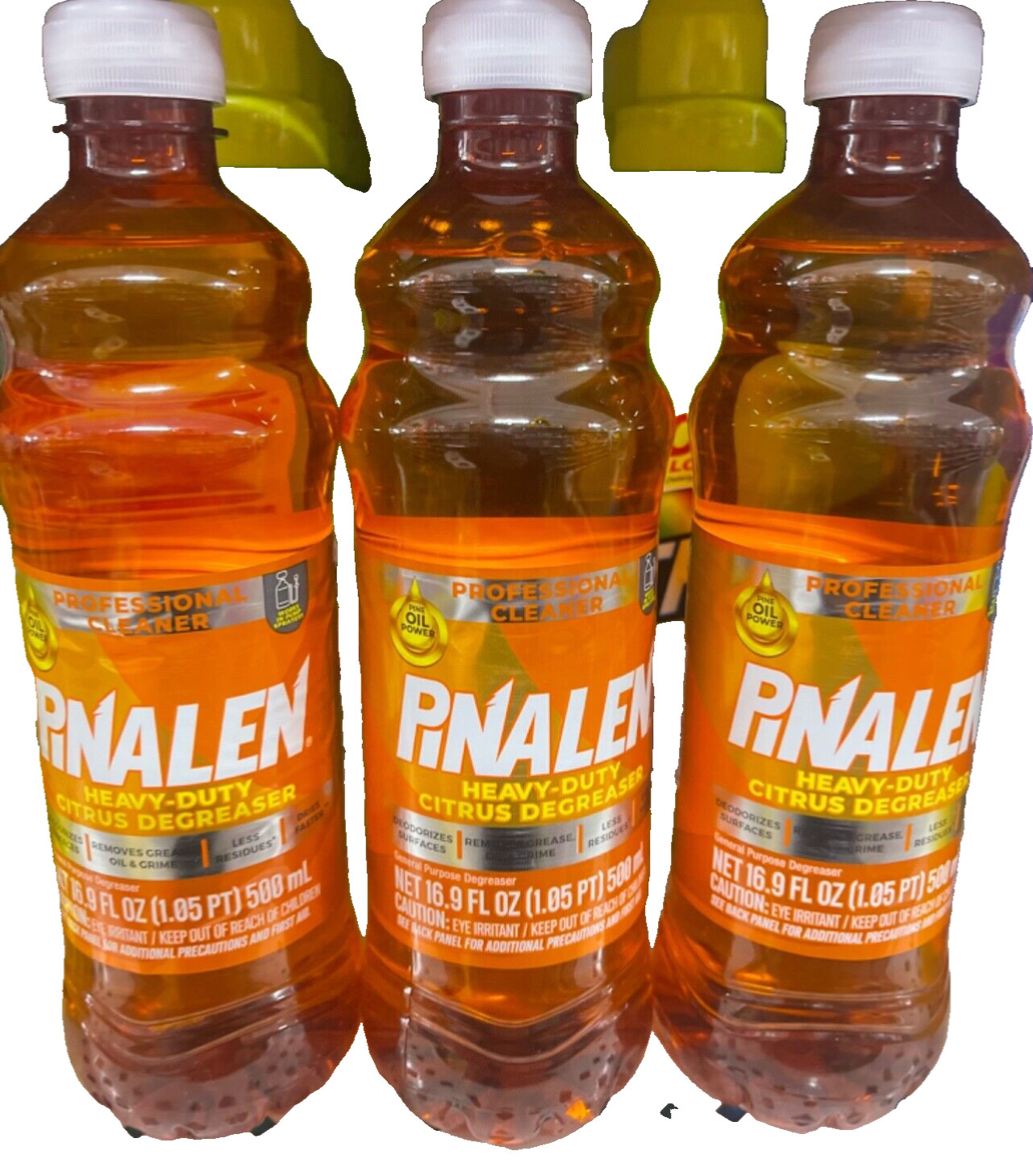 Pinalen Heavy Duty Citrus Degreaser Pine Oil Power 16.9oz Bottles X 3