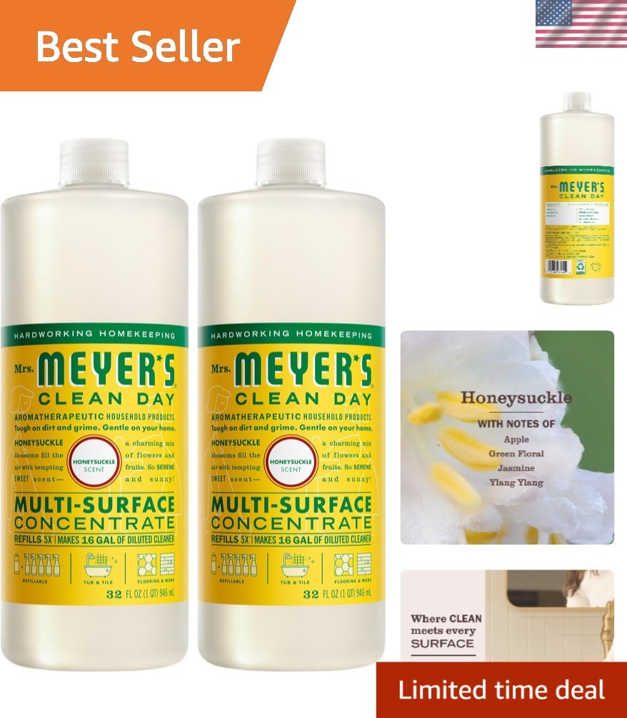 MRS. MEYER’S CLEAN DAY Multi-Surface Everyday Concentrate, Honeysuckle Scent,…