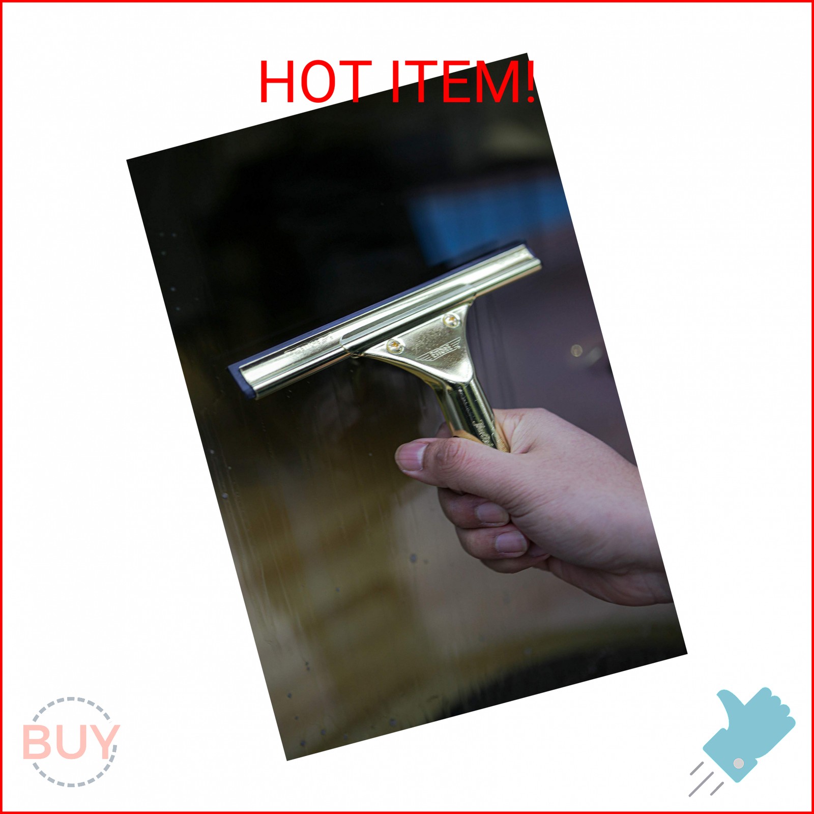 Ettore Solid Brass Squeegee, 6-Inch