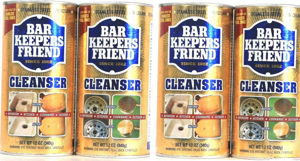 4 Ct Bar Keepers Friends 12 Oz Stainless Steel Porcelain Cleanser Removes Rust