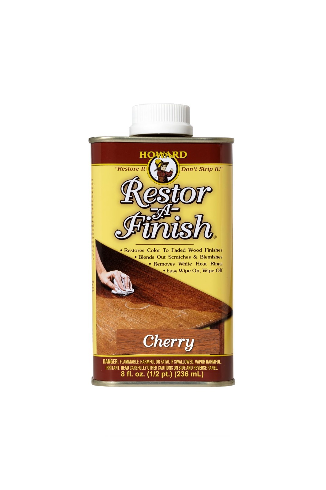 Restor-A-Finish Wood Furniture Repair, 8 oz Cherry Stain, Revive & Restore Finis
