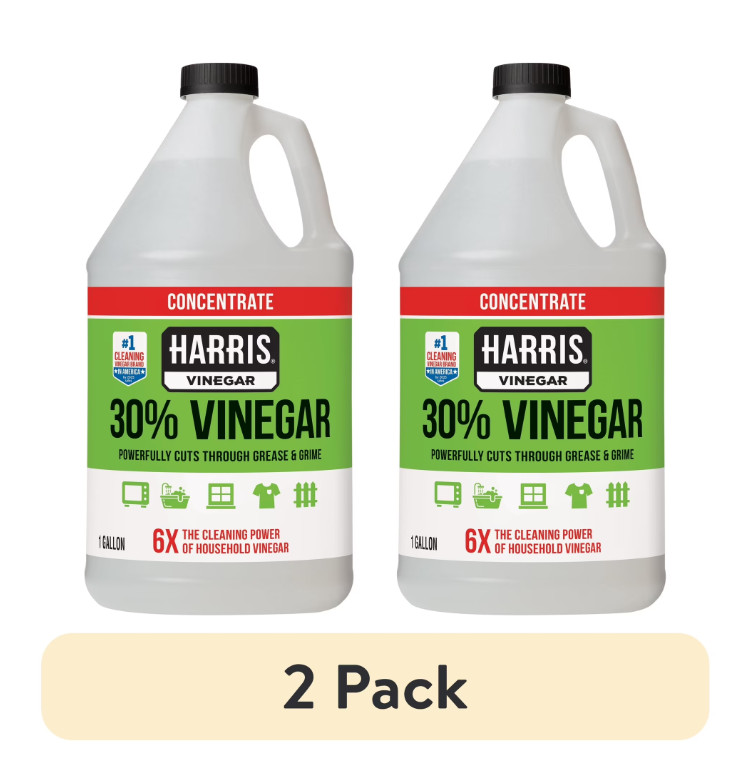 2 Pack- Harris 30% Vinegar Concentrate 1Gal Industrial Strength Cleaning Vinegar