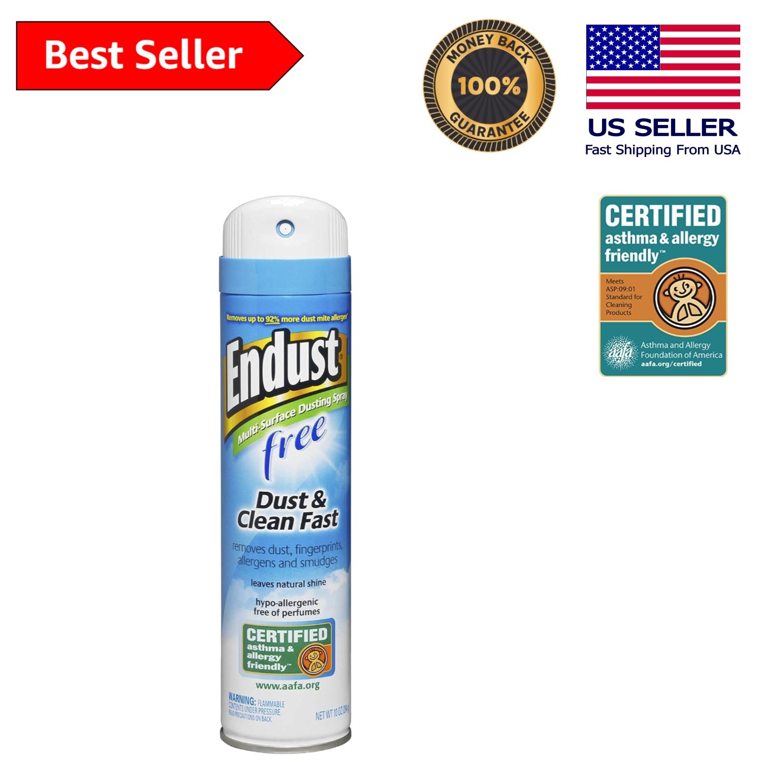 10 oz Fragrance-Free Hypo-Allergenic Cleaning Spray for Multi-Surface Use