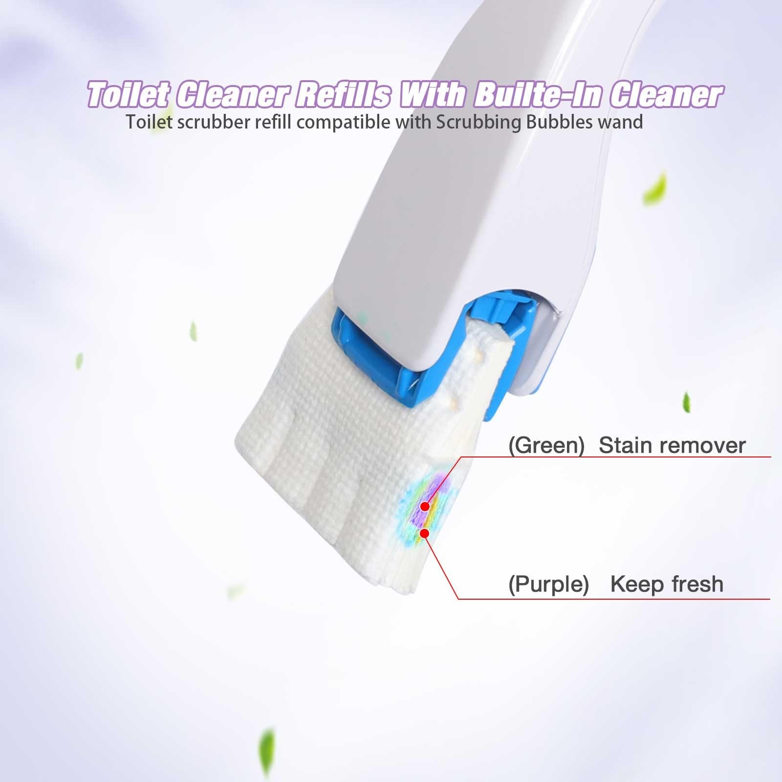Cleaner Refill Pads 72ct Disposable Scrubber Refill Fresh Bowl Pads for Bathr…