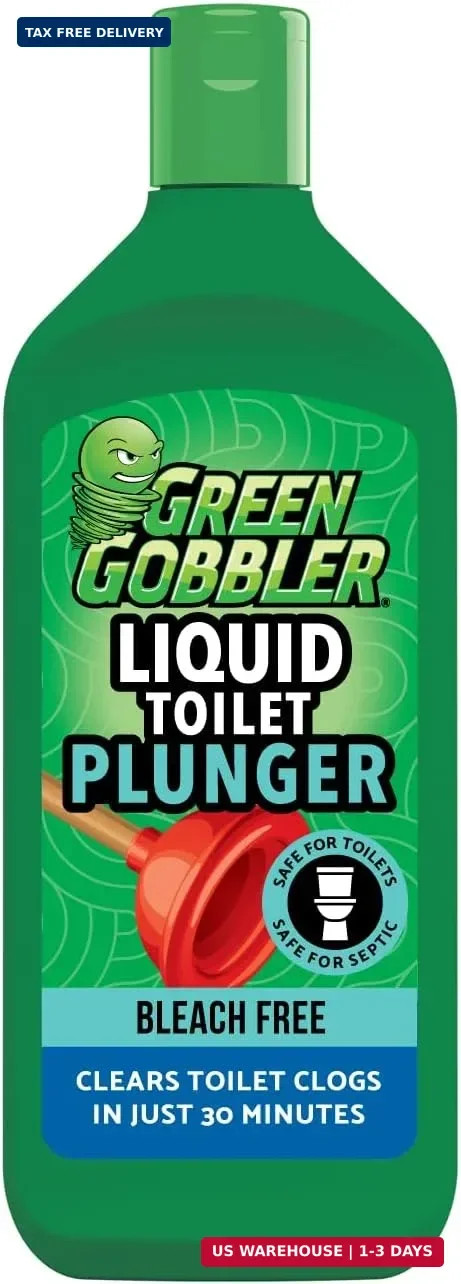 Green Gobbler Liquid Toilet Plunger | Clog Remover | Safe for Toilets and Septic