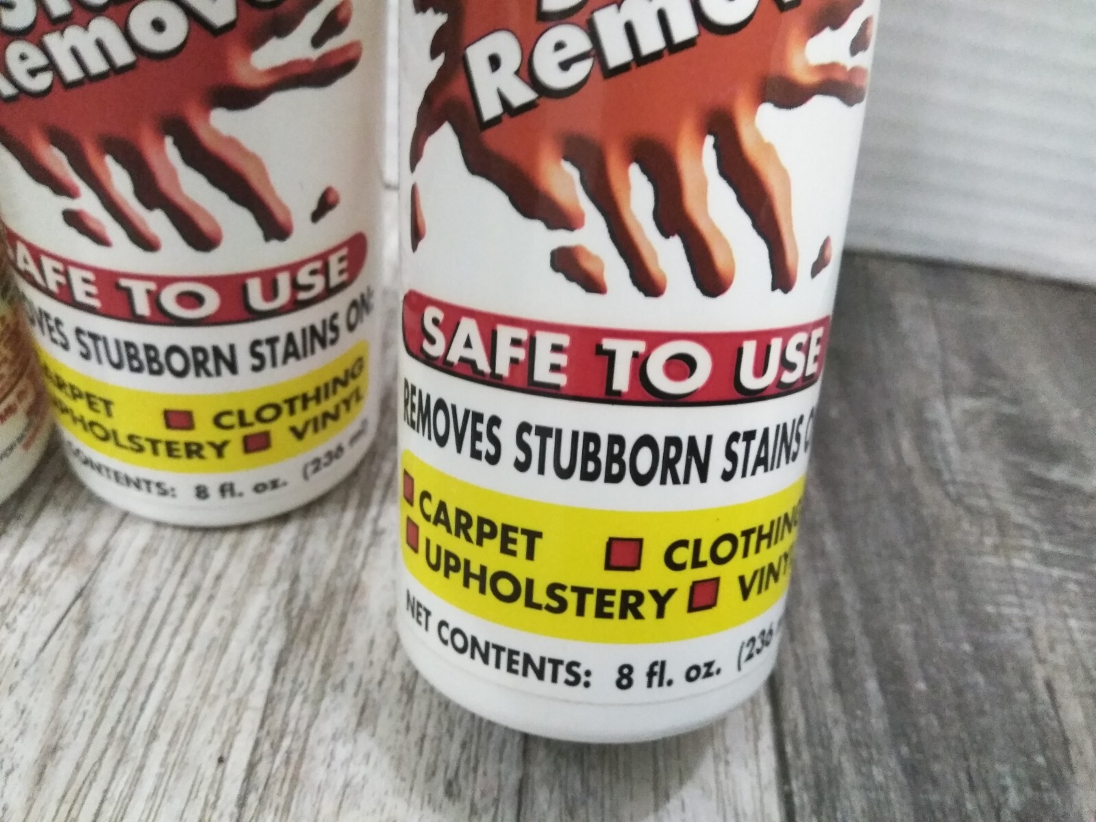 Tech STAIN REMOVER Liquid Multi Purpose Non-toxic Carpet Clothing 8.oz (3pk)