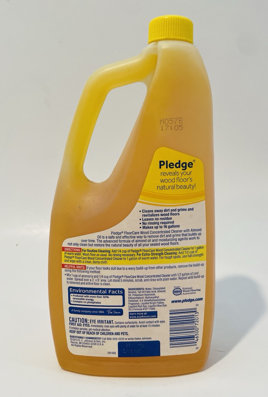 Pledge Floor Care Concentrated Wood Cleaner with Almond Oil, 32 Fl Oz