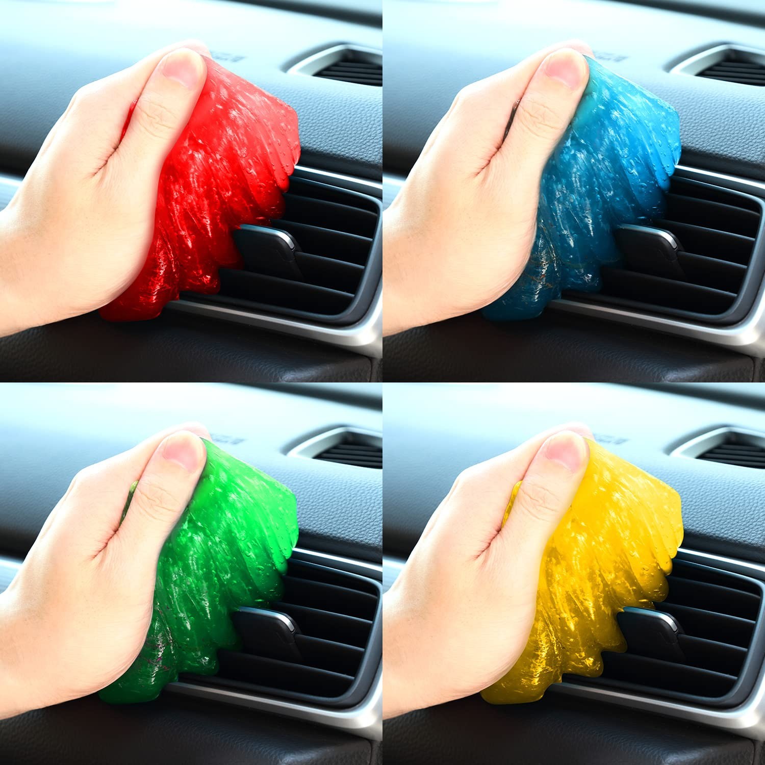 4 Pack Car Cleaning Gel Putty – Auto Detailing Tools, Interior Cleaner Slime, Ke